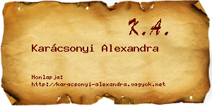 Karácsonyi Alexandra névjegykártya